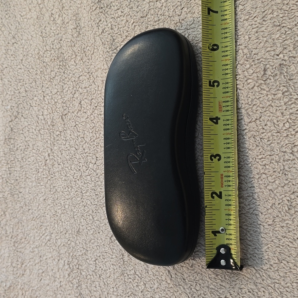 RAY-BAN Sunglasses Case with Cleaning Cloth | Black Hard Shell Eyewear Protector - Picture 8 of 9